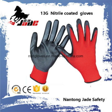 13G Nylon Line Gant Nitrile Matière Lisse